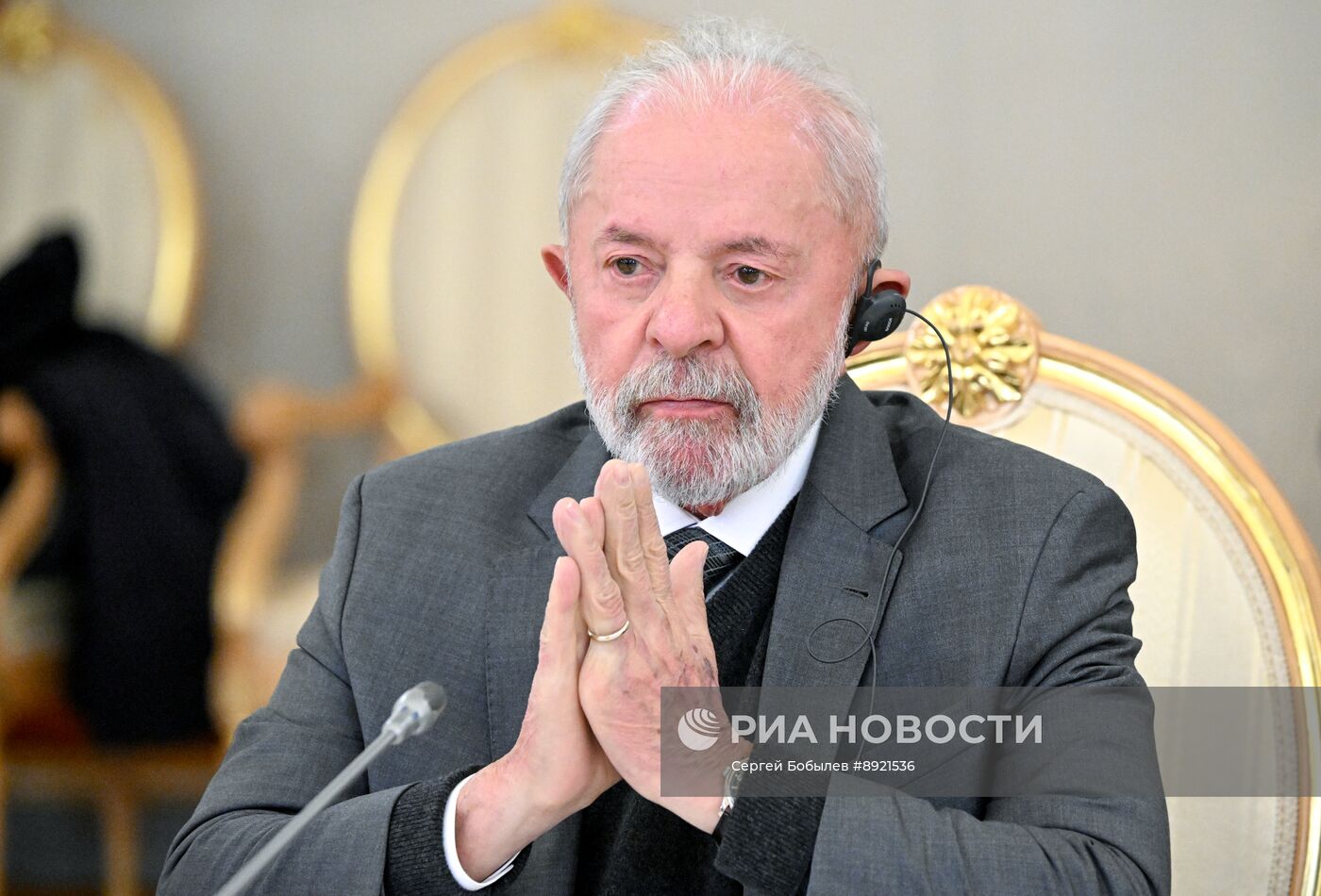 Встреча президента РФ В. Путина и президента Бразилии Луиса Инасиу Лулы да Силвы