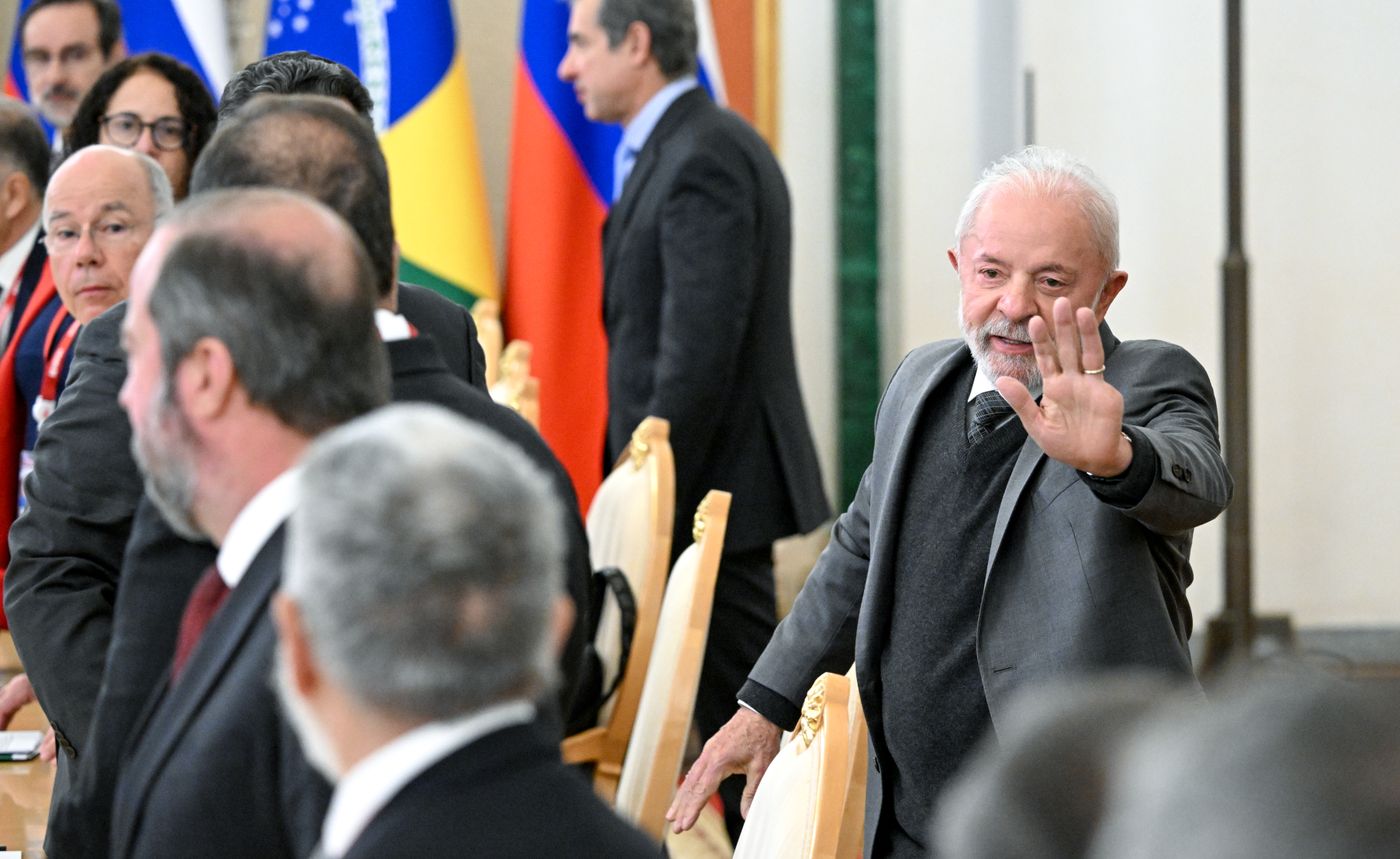 Встреча президента РФ В. Путина и президента Бразилии Луиса Инасиу Лулы да Силвы