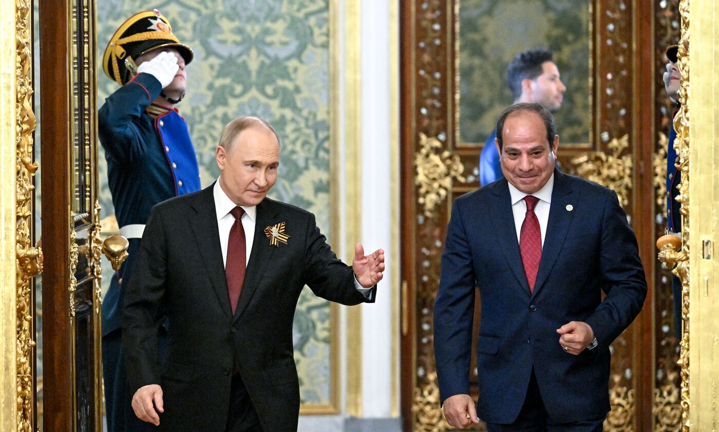 Встреча президента РФ В. Путина и президент Египта Абделя Фаттах Ас-Сиси