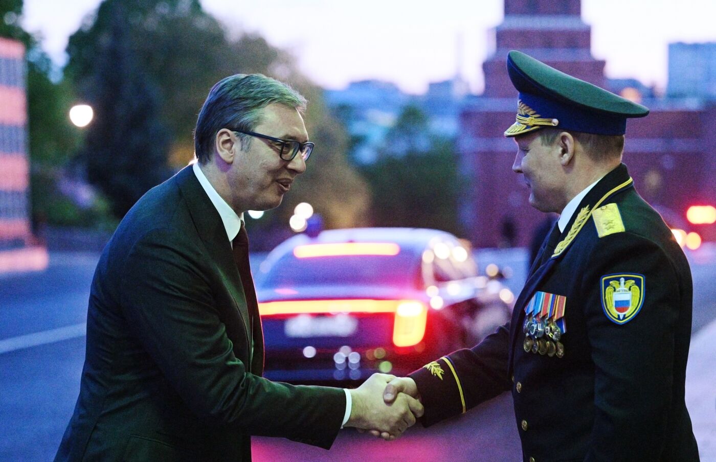 Встреча президента РФ В. Путина и президента Сербии Александра Вучича