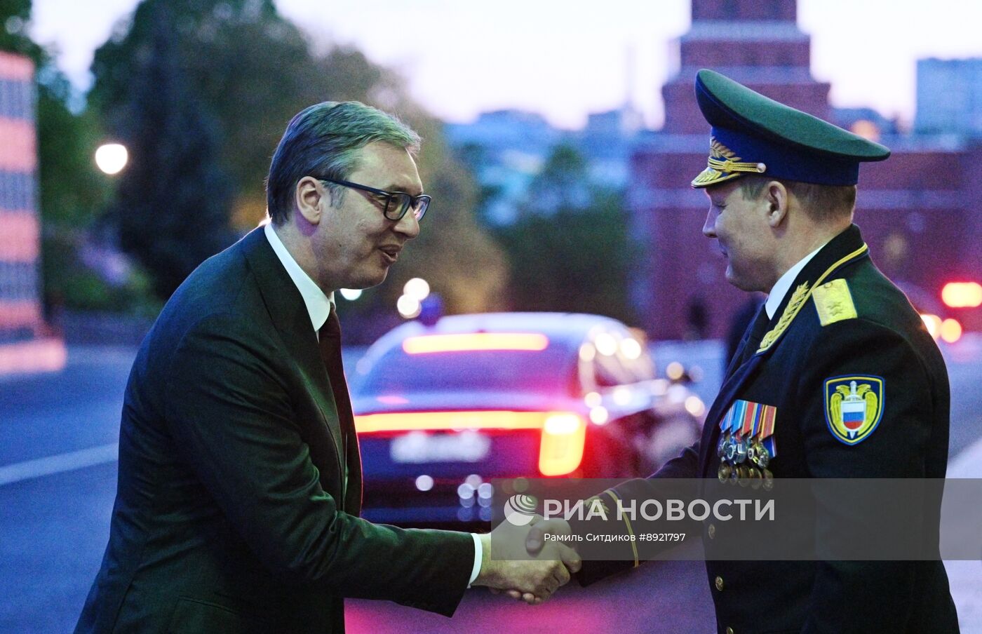 Встреча президента РФ В. Путина и президента Сербии Александра Вучича