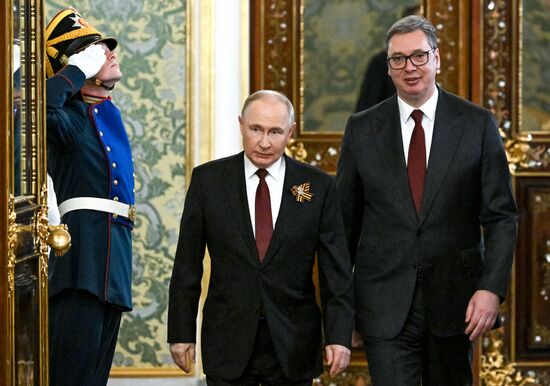 Встреча президента РФ В. Путина и президента Сербии А. Вучича