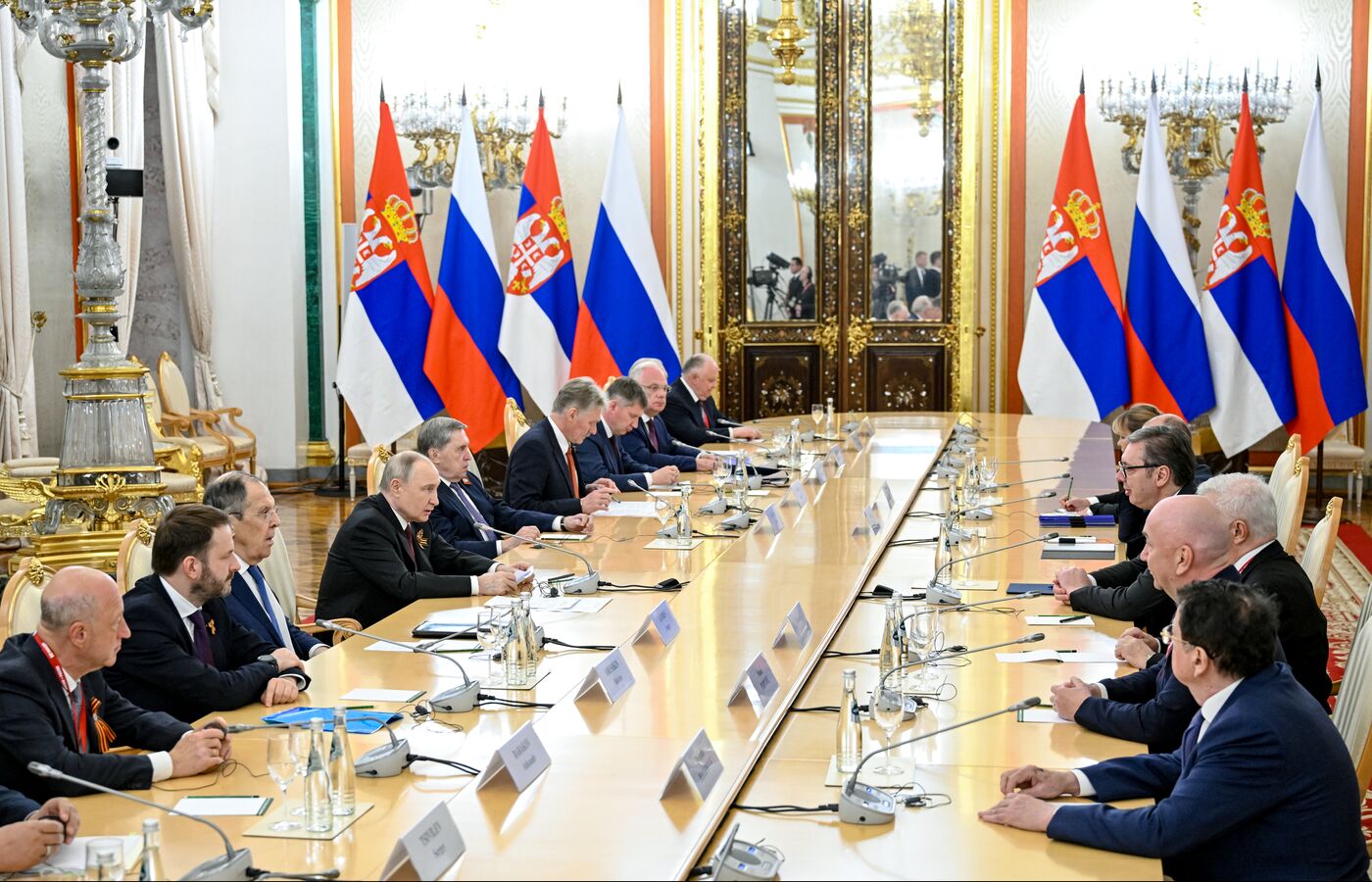 Встреча президента РФ В. Путина и президента Сербии Александра Вучича