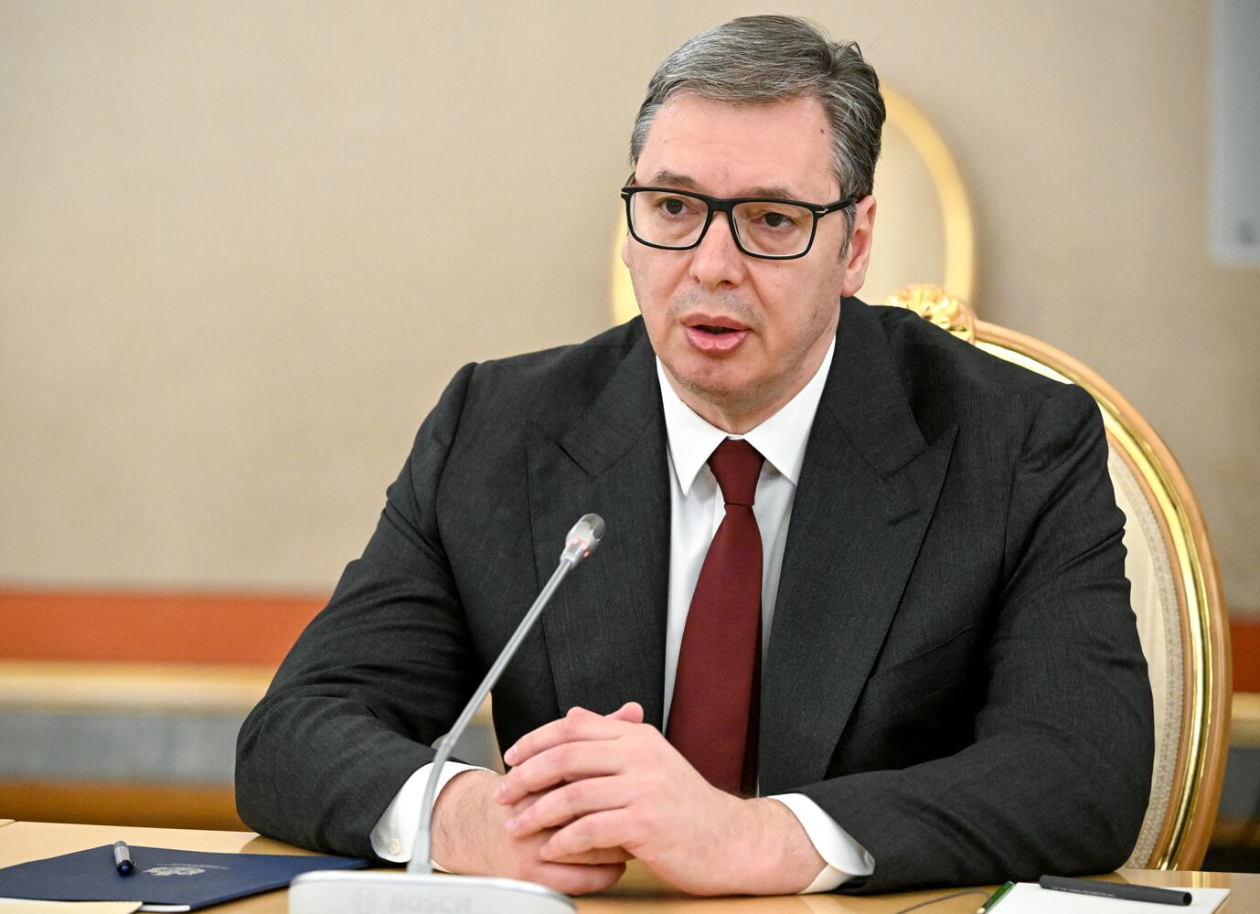 Встреча президента РФ В. Путина и президента Сербии Александра Вучича