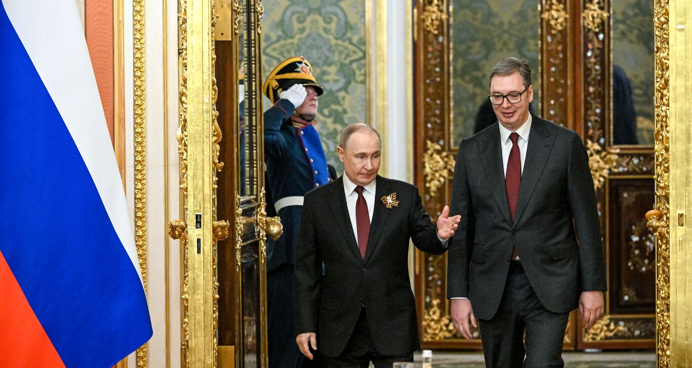 Встреча президента РФ В. Путина и президента Сербии Александра Вучича