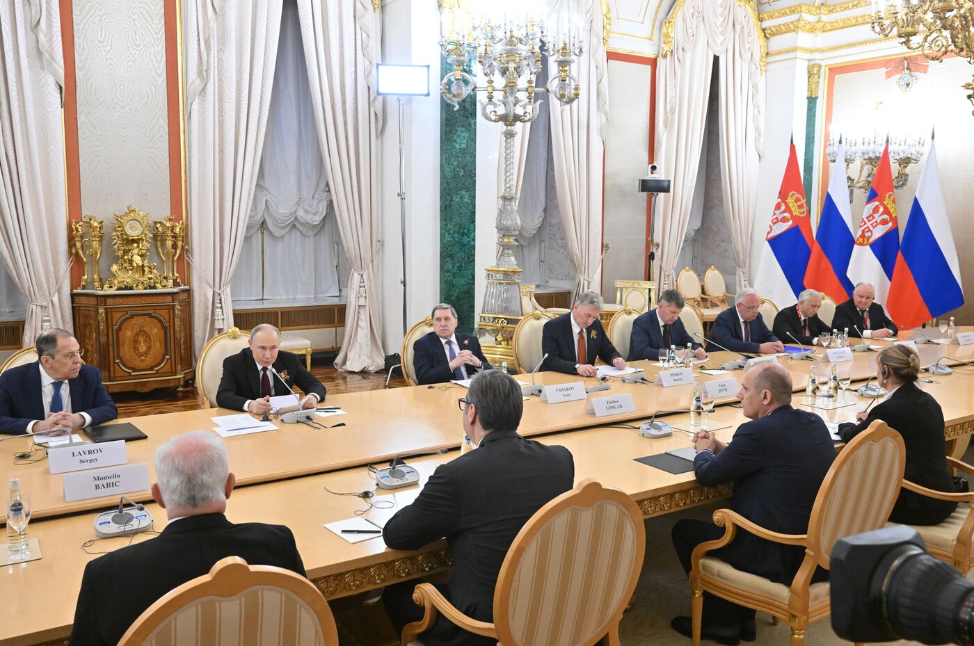 Встреча президента РФ В. Путина и президента Сербии Александра Вучича