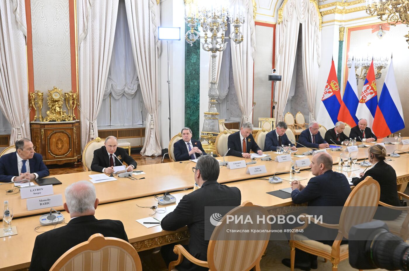 Встреча президента РФ В. Путина и президента Сербии Александра Вучича