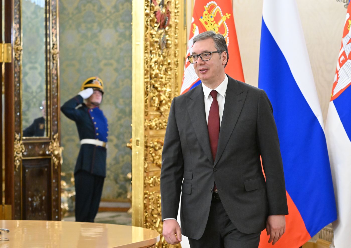 Встреча президента РФ В. Путина и президента Сербии Александра Вучича
