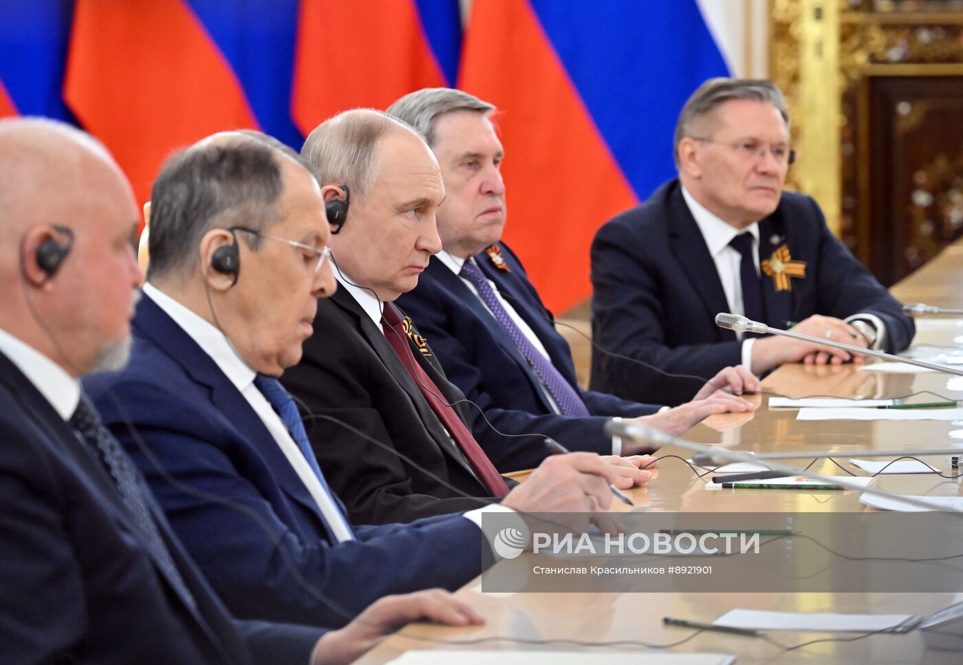 Встреча президента РФ В. Путина и премьер-министра Словакии Р. Фицо