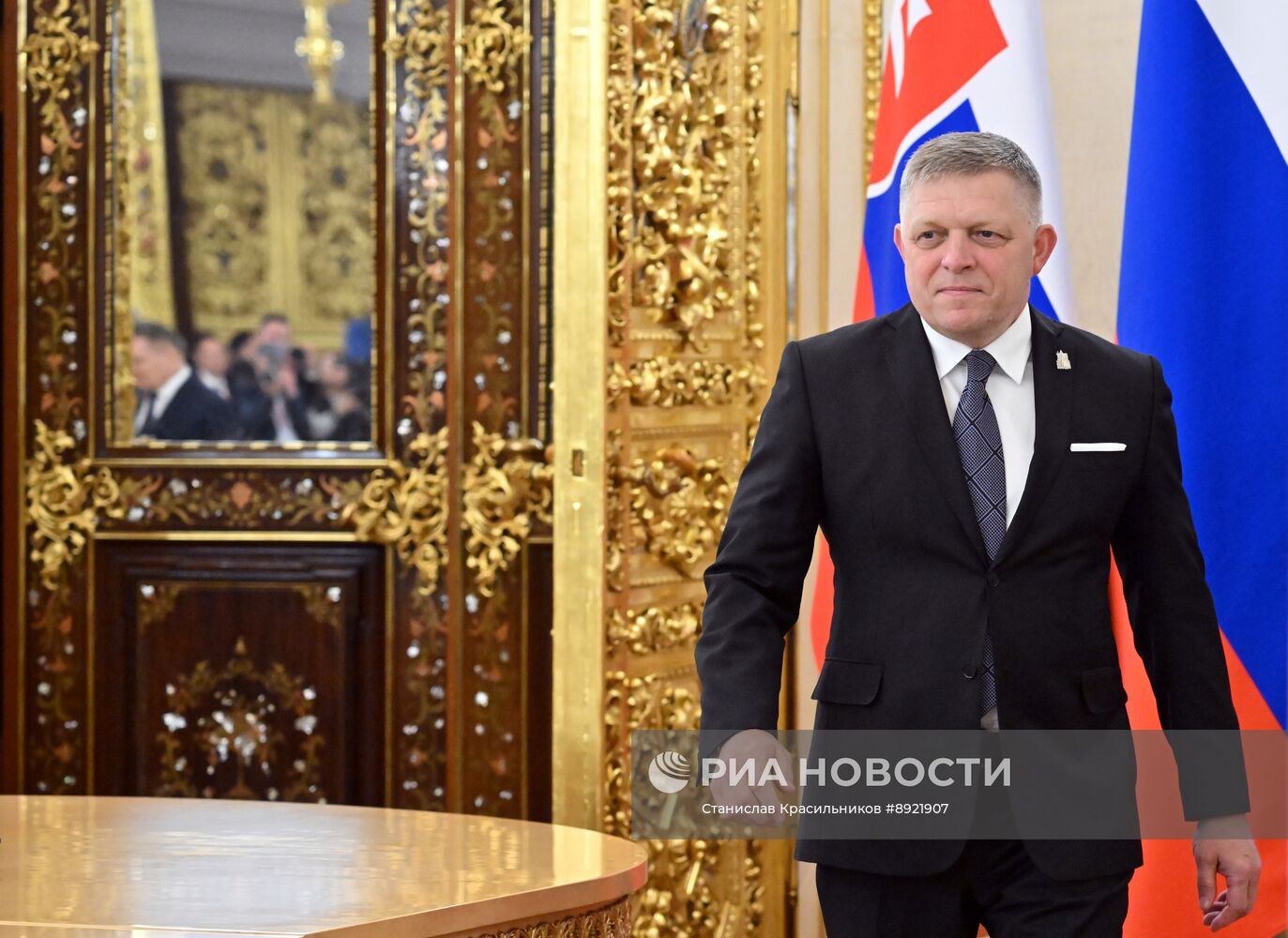 Встреча президента РФ В. Путина и премьер-министра Словакии Р. Фицо