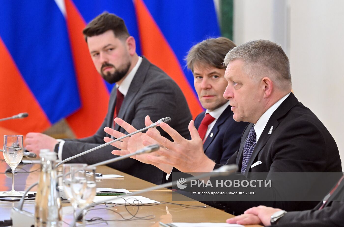 Встреча президента РФ В. Путина и премьер-министра Словакии Р. Фицо