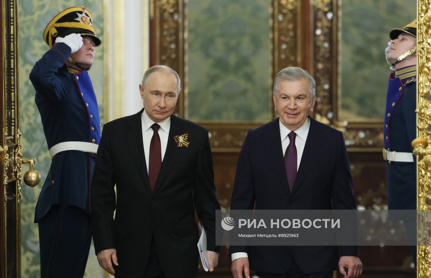 Встреча президента РФ В. Путина и президента Узбекистана Ш. Мирзиёева