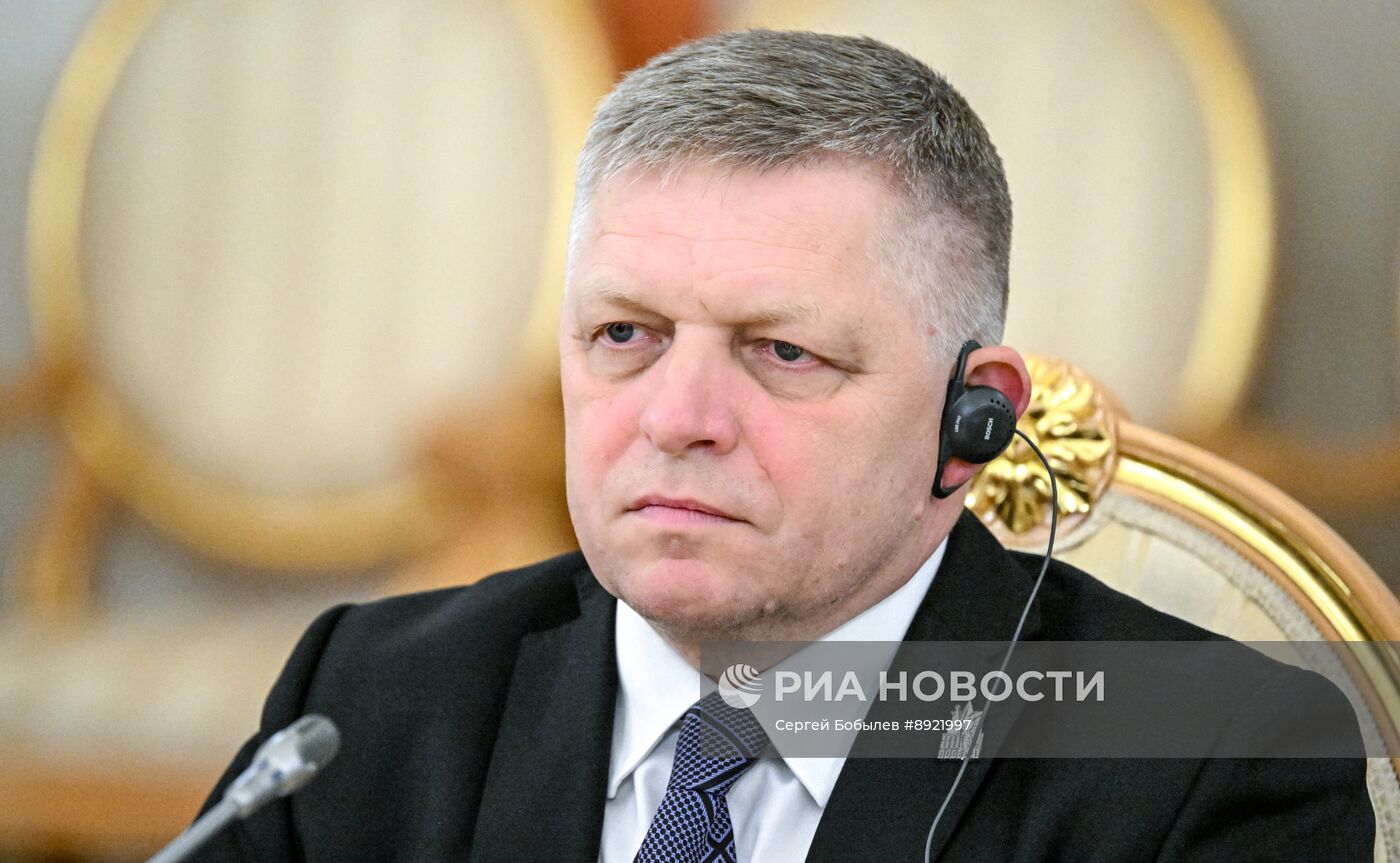 Встреча президента РФ В. Путина и премьер-министра Словакии Р. Фицо