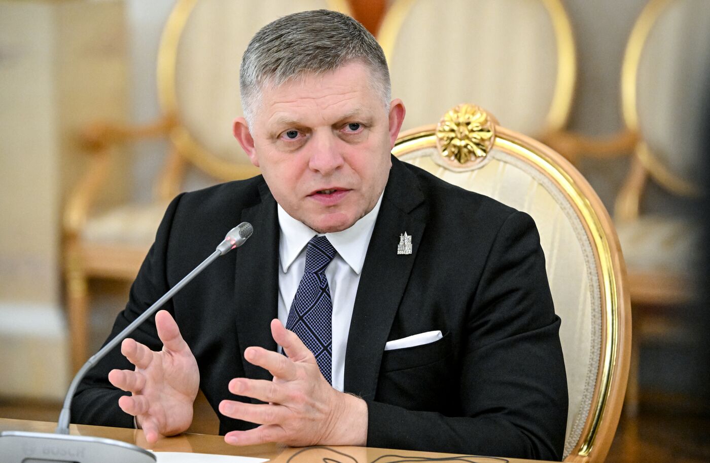 Встреча президента РФ В. Путина и премьер-министра Словакии Р. Фицо