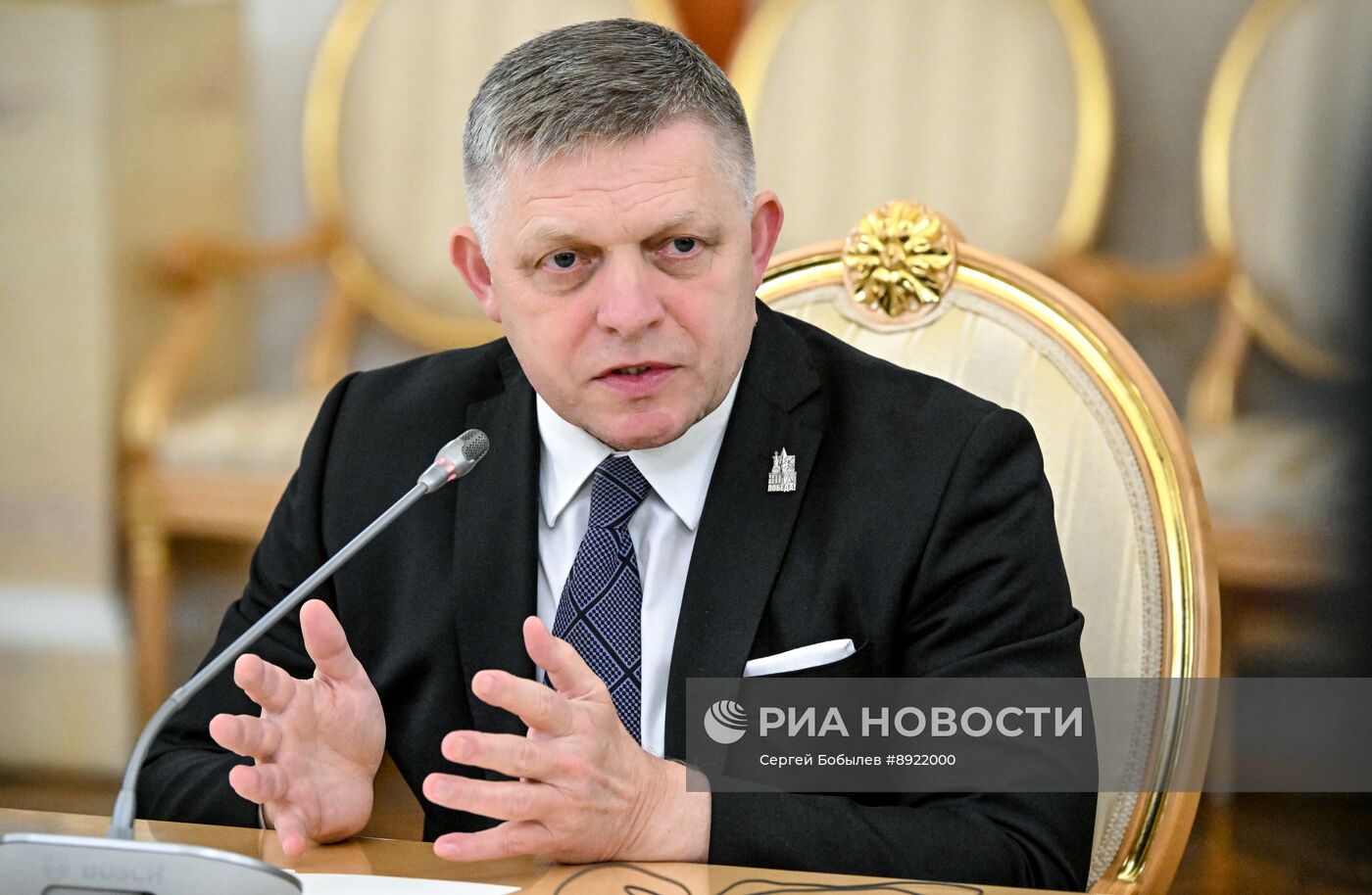 Встреча президента РФ В. Путина и премьер-министра Словакии Р. Фицо