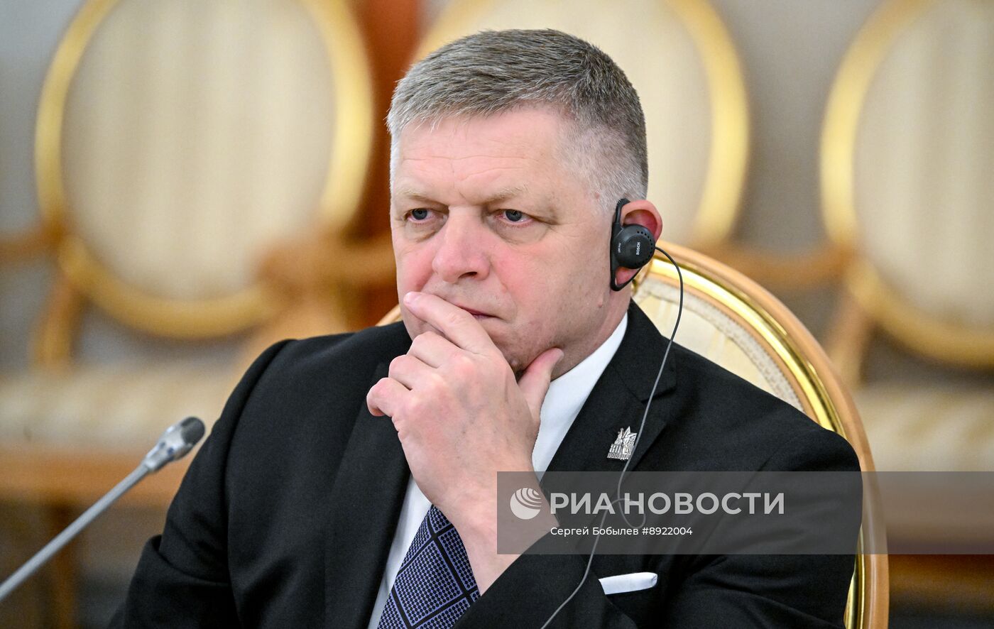 Встреча президента РФ В. Путина и премьер-министра Словакии Р. Фицо