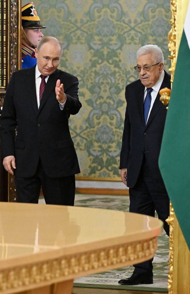 Встреча президента РФ В. Путина и президента Палестины М. Аббаса