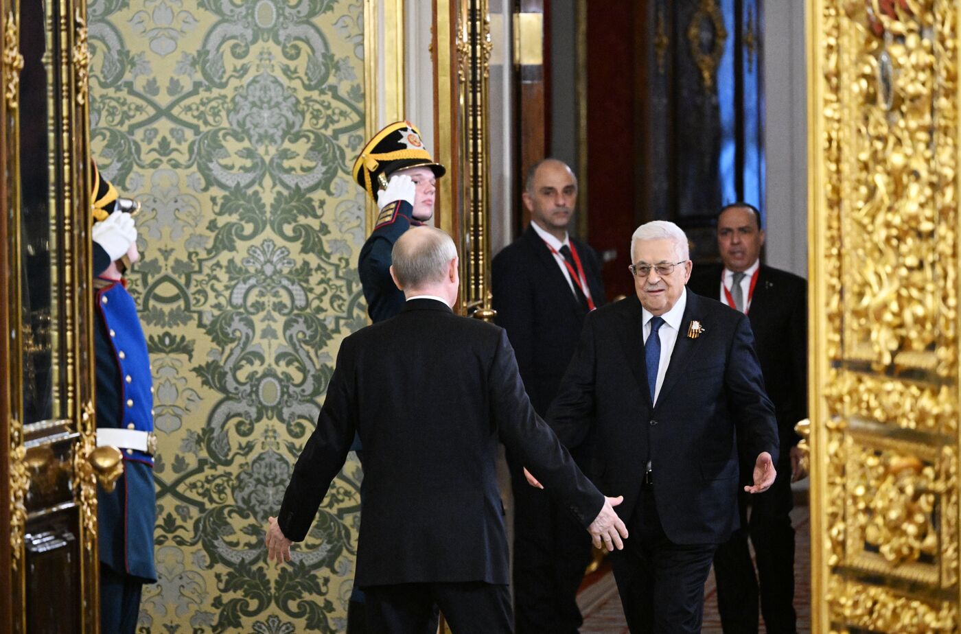 Встреча президента РФ В. Путина и президента Палестины М. Аббаса