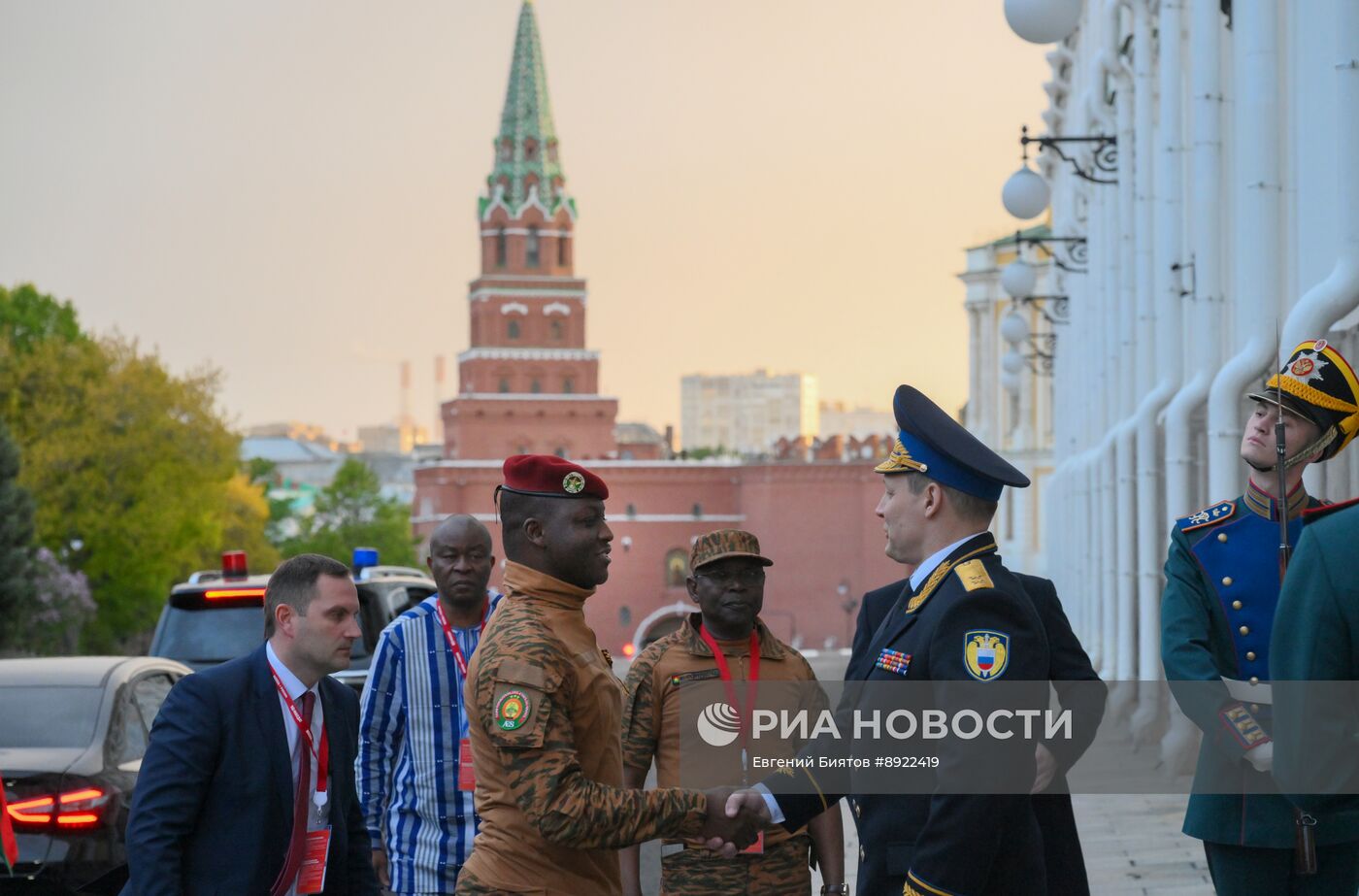 Встреча президента РФ В. Путина и президента Буркина-Фасо Ибрагима Траоре