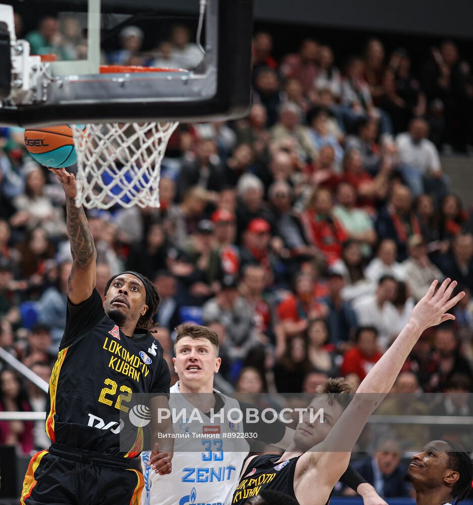 Баскетбол. Единая лига ВТБ. Локомотив-Кубань (Краснодар) - Зенит (Санкт-Петербург)