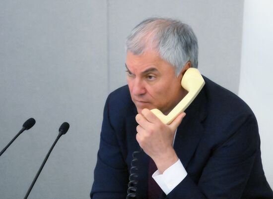 Пленарное заседание Госдумы РФ 