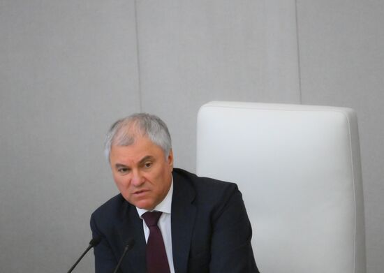 Пленарное заседание Госдумы РФ 