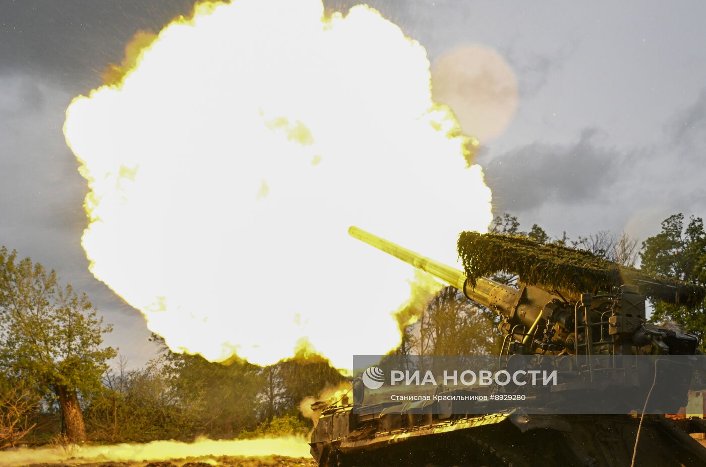 Боевая работа расчета САУ 2С7М "Малка" группировки войск "Центр" на Красноармейском направлении СВО