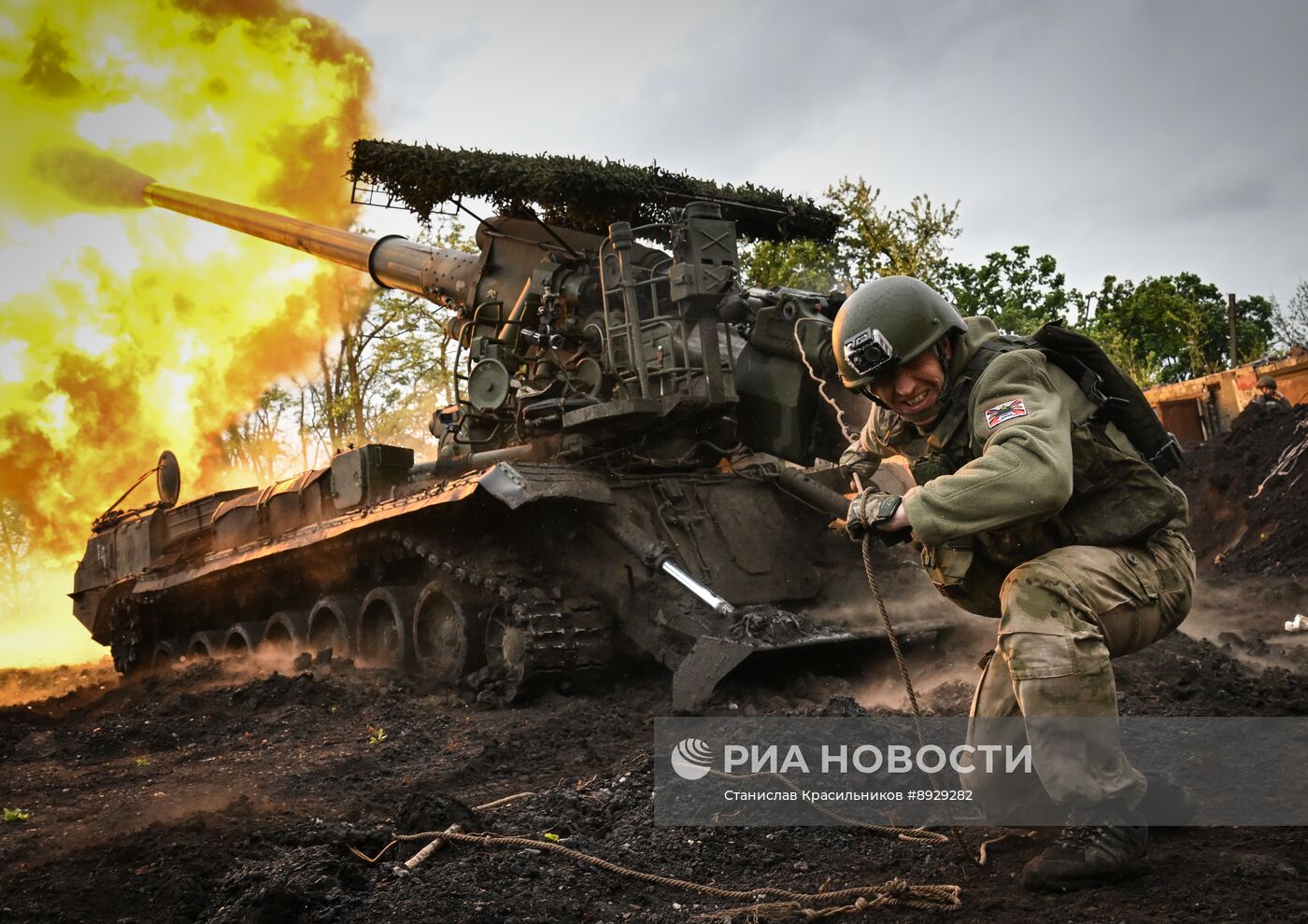 Боевая работа расчета САУ 2С7М "Малка" группировки войск "Центр" на Красноармейском направлении СВО