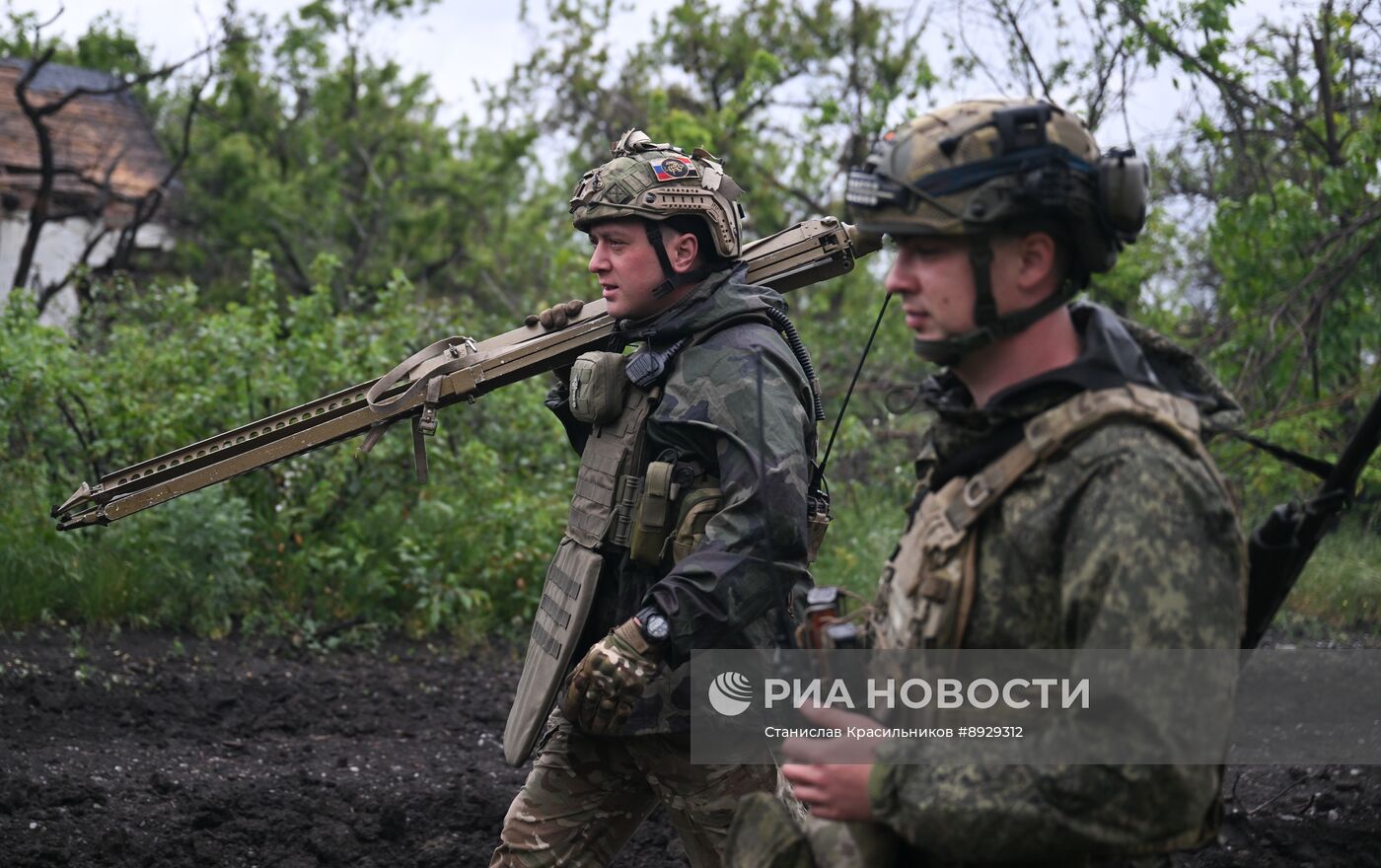 Боевая работа расчета САУ 2С7М "Малка" группировки войск "Центр" на Красноармейском направлении СВО