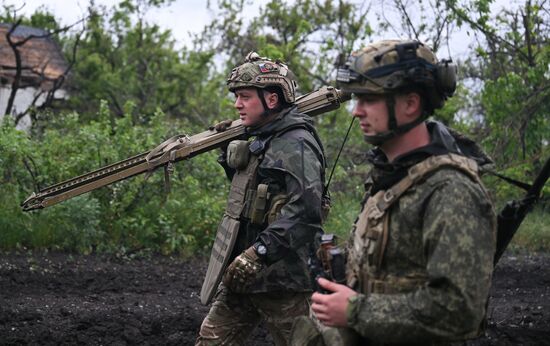 Боевая работа расчета САУ 2С7М "Малка" группировки войск "Центр" на Красноармейском направлении СВО
