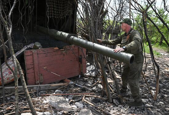 Боевая работа танка Т-80 группировки войск "Центр" на Красноармейском направлении СВО