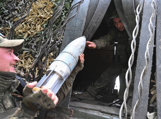 Боевая работа танка Т-80 группировки войск "Центр" на Красноармейском направлении СВО