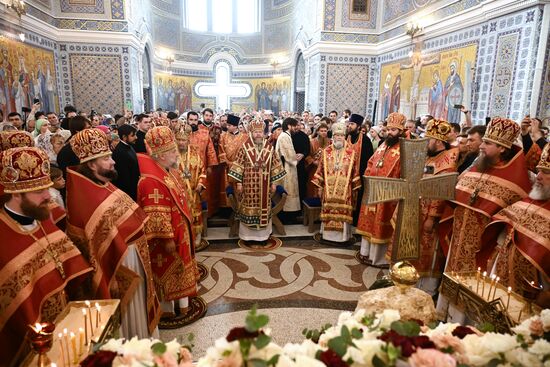 Празднование Дня крещения святого князя Владимира с его дружиной в Херсонесе