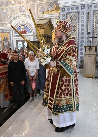 Празднование Дня крещения святого князя Владимира с его дружиной в Херсонесе