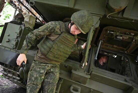 Боевое дежурство расчетов ЗРК "Бук" группировки войск "Центр" на Красноармейском направлении СВО