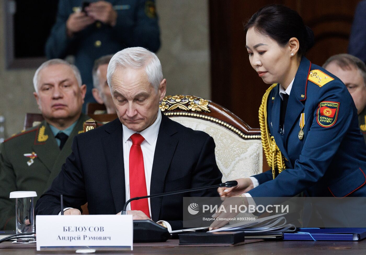 Рабочий визит министра обороны РФ А. Белоусова в Киргизию