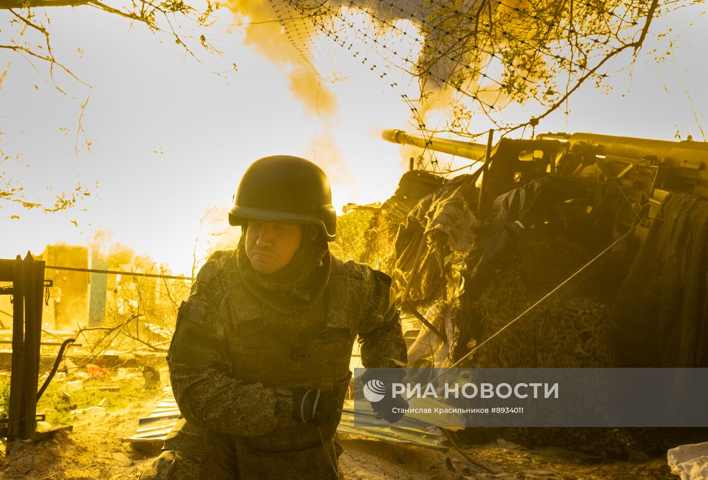 Боевая работа расчета пушки 2С5 "Гиацинт-С" группировки войск "Центр" на Красноармейском направлении СВО