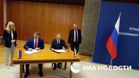 Подписание меморандума о сотрудничестве в области спорта между Россией и Сербией