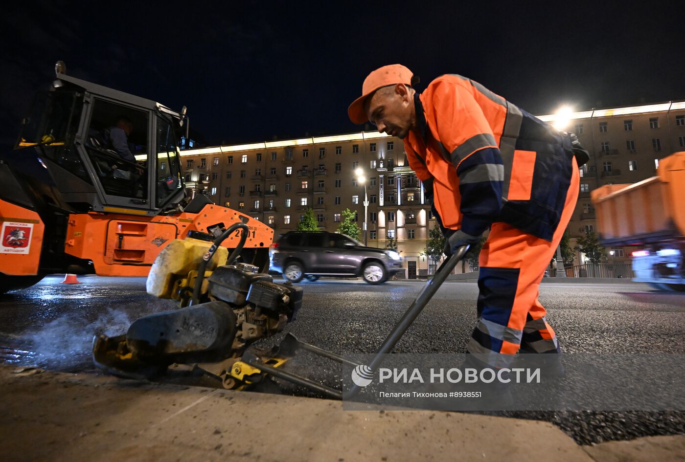 Замена асфальтового покрытия на Садовом кольце