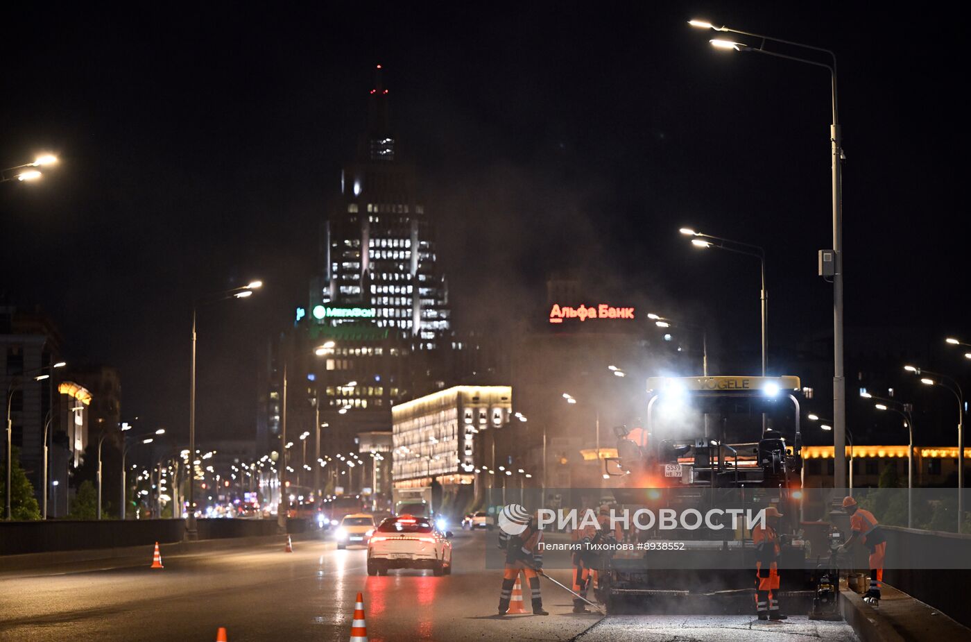 Замена асфальтового покрытия на Садовом кольце