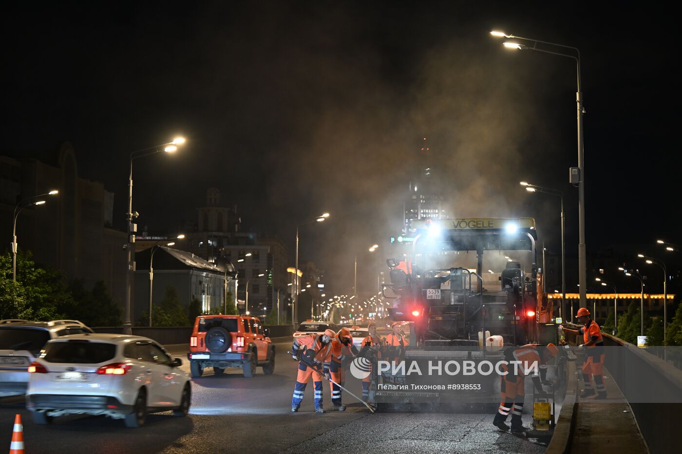Замена асфальтового покрытия на Садовом кольце