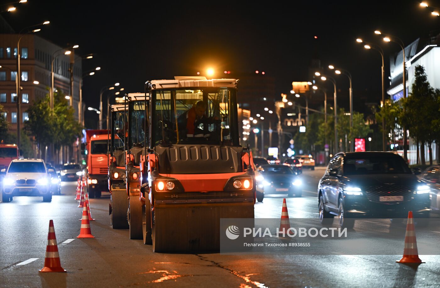 Замена асфальтового покрытия на Садовом кольце