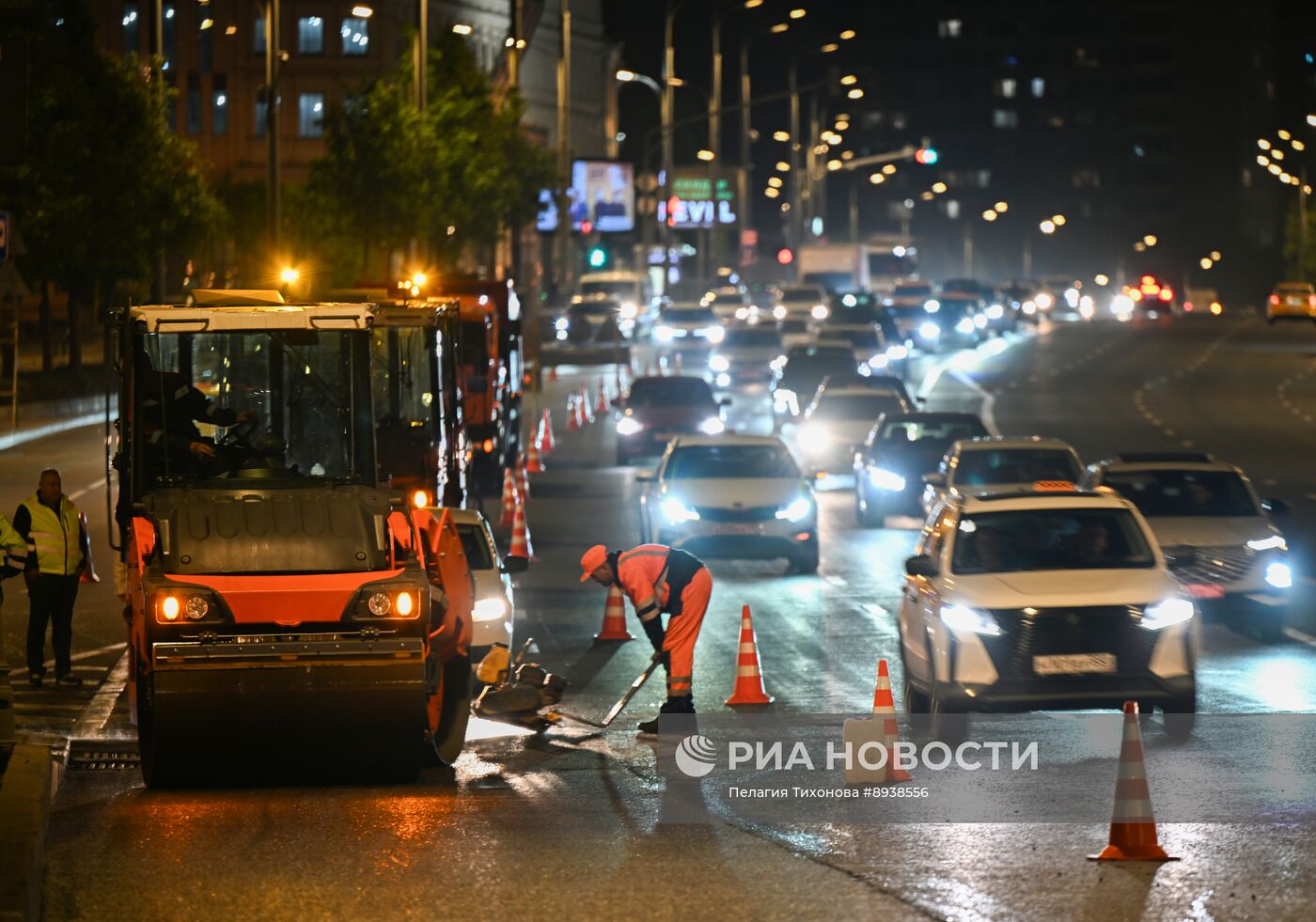 Замена асфальтового покрытия на Садовом кольце