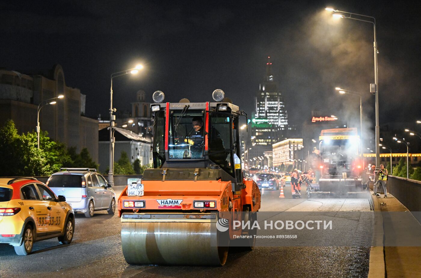 Замена асфальтового покрытия на Садовом кольце