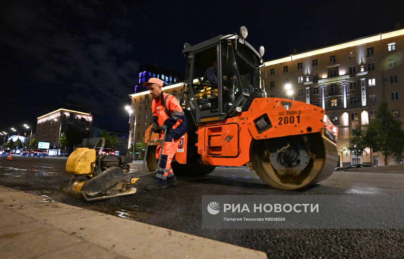 Замена асфальтового покрытия на Садовом кольце