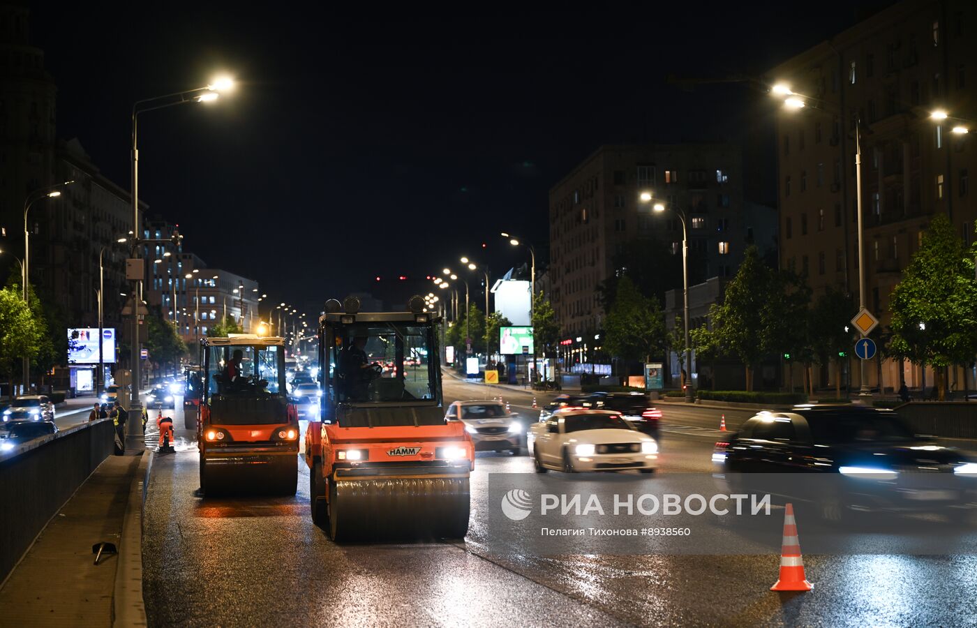 Замена асфальтового покрытия на Садовом кольце