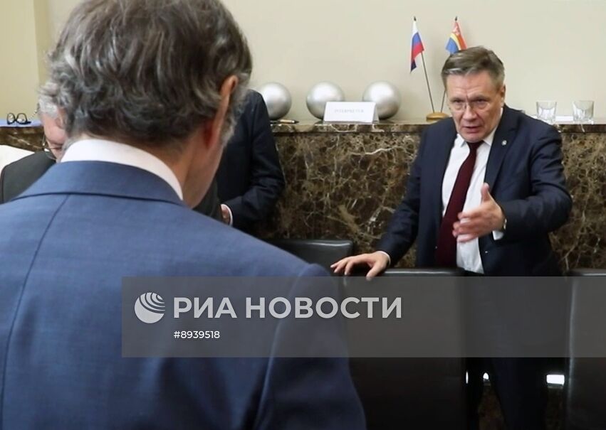 Встреча главы госкорпорации "Росатом" А. Лихачева и гендиректора МАГАТЭ Р. Гросси