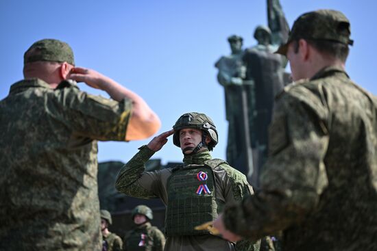 Награждение военных связистов группировки войск "Центр"