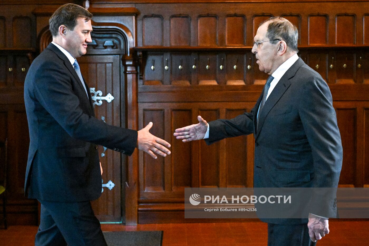 Встреча глав МИД РФ С. Лаврова и МИД Белоруссии М. Рыженкова