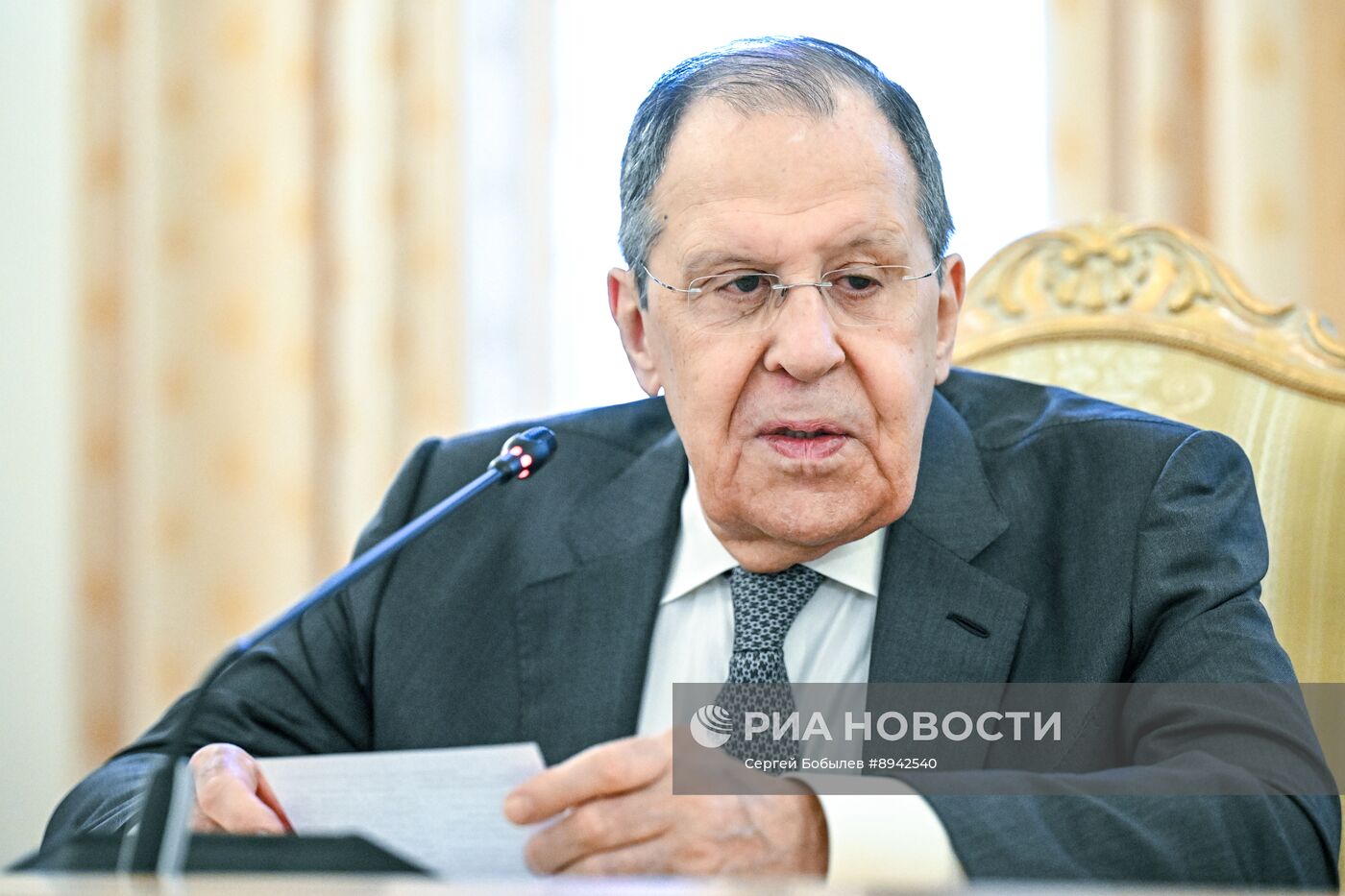 Встреча глав МИД РФ С. Лаврова и МИД Белоруссии М. Рыженкова